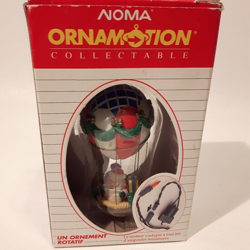 Noma Ornamotion Santa in a Balloon Ornament